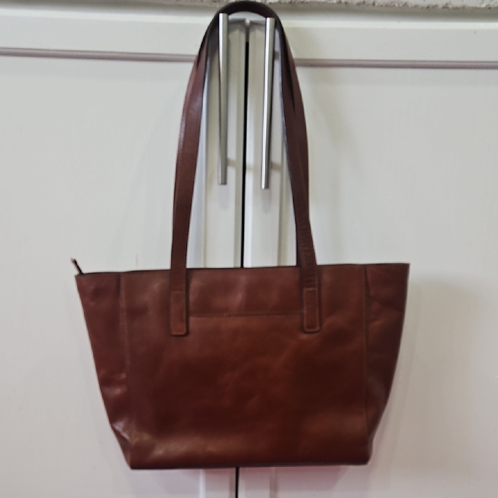 Brown Leather Patrish Nash Tote Bag - Picture 3 of 7